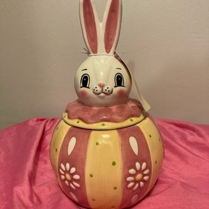 NWT Johanna Parker Easter Bunny Canister